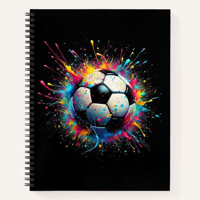Cool Soccer Player Sport For Boys Men Girls Women Notebook (Front)