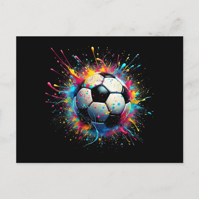 Cool Soccer Player Sport For Boys Men Girls Women Postcard (Front)