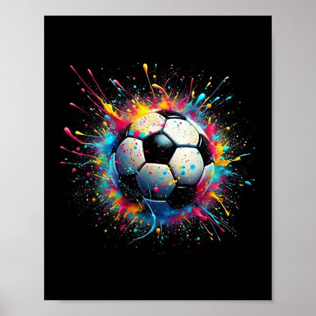 Cool Soccer Player Sport For Boys Men Girls Women Poster (Front)
