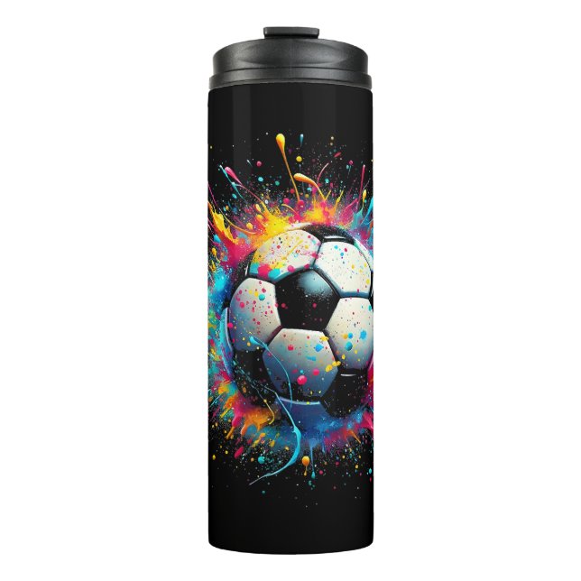 Cool Soccer Player Sport For Boys Men Girls Women Thermal Tumbler (Front)