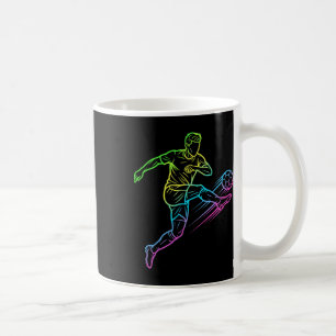 Cool Soccer Player Volley-kick Colourful Gradient Coffee Mug