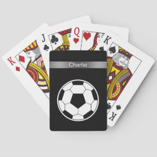 Cool Soccer Theme Personalised Playing Cards