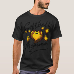 Cool Softball Momma Gift For Mum Women Proud Ball  T-Shirt