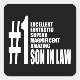 Cool Sons in Law : Number One Son in Law Square Sticker