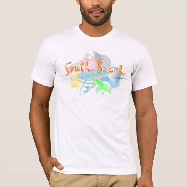 Cool South Beach, Florida abstract design T-Shirt (Front)