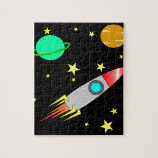 Cool Space Rocket Planets Stars Children's Jigsaw Puzzle