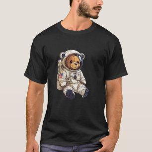 Cool Space Teddy in Astronaut Suit Costume T-Shirt