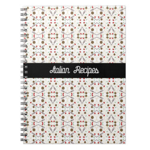 Cool Spaghetti Meatballs Pattern Notebook