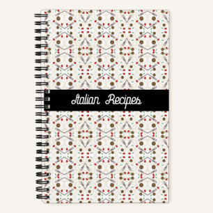 Cool Spaghetti Meatballs Pattern Notebook