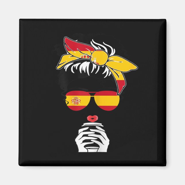 Cool Spanish Coffee Mama Mum Girl Sis Aunt Spain F Magnet (Front)