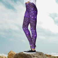 Cool Sparkle Glitzy Glitter Purple Galaxy Pattern
