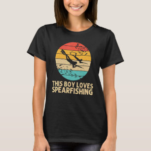Cool Spearfishing For Boys Kids Ocean Diving Spear T-Shirt