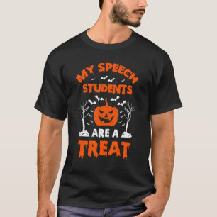 Cool Speech Students Treat Therapy Slp Halloween T-Shirt