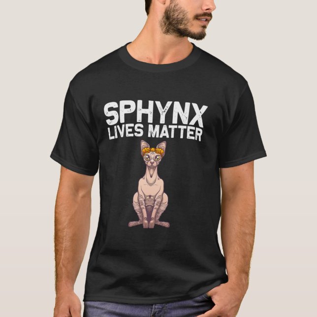 Cool Sphynx For Men Women Hairless Cat Lover Owner T-Shirt (Front)