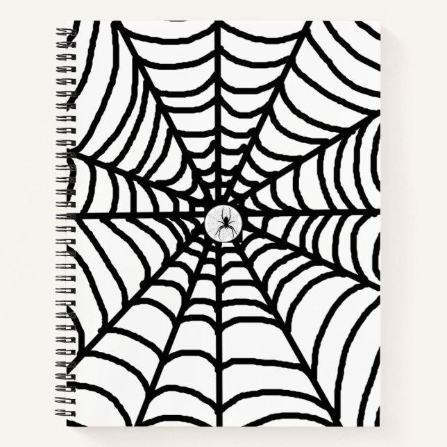 Cool Spider Web Spiral Notebook (Front)