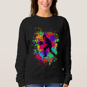 Cool Splashes Cricket Player For Sports Time Sweatshirt