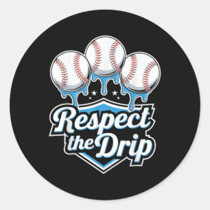 Cool Sport Baseball Home Plate Drip With Sprinkles Classic Round Sticker