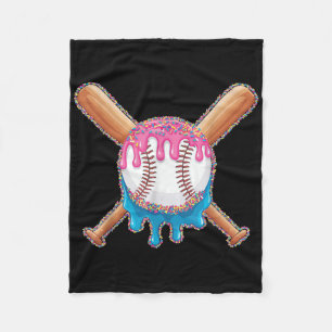 Cool Sport Baseball Home Plate Drip With Sprinkles Fleece Blanket
