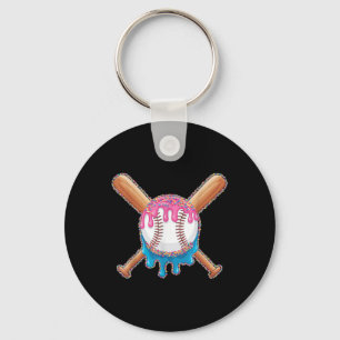 Cool Sport Baseball Home Plate Drip With Sprinkles Key Ring