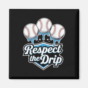 Cool Sport Baseball Home Plate Drip With Sprinkles Magnet