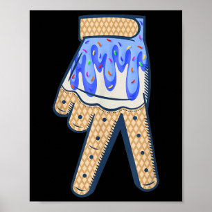 Cool Sport Baseball Home Plate Drip With Sprinkles Poster
