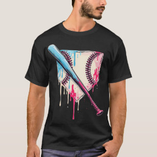 Cool Sport Baseball Home Plate Drip With Sprinkles T-Shirt