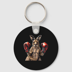 Cool Sport Kangaroo With Punching Mitts Key Ring