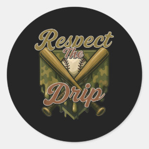 Cool Sport Sell Home Plate Drip Drip Camo Bow 2 Classic Round Sticker