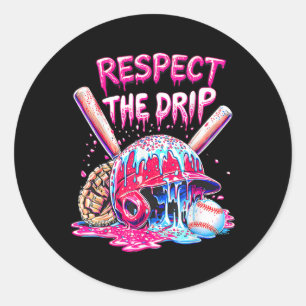 Cool Sport Sell Home Plate Drip With Sprinkles Dri Classic Round Sticker