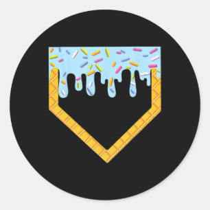 Cool Sport Sell Home Plate Drip With Sprinkles Dri Classic Round Sticker