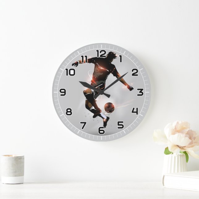 Cool Sport Soccer | Football  Large Clock (Home)