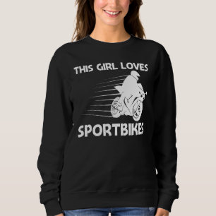 Cool Sportbike For Girls Kids Professional Motorcy Sweatshirt
