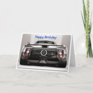 Cool Sports Car Birthday Card