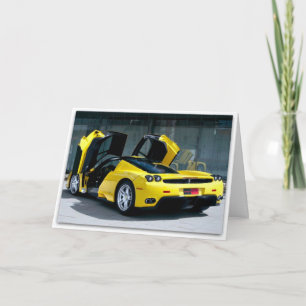Cool Sports Car Happy Birthday Poem Card