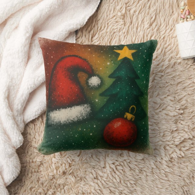 cool spray art christmas cushion (Blanket)