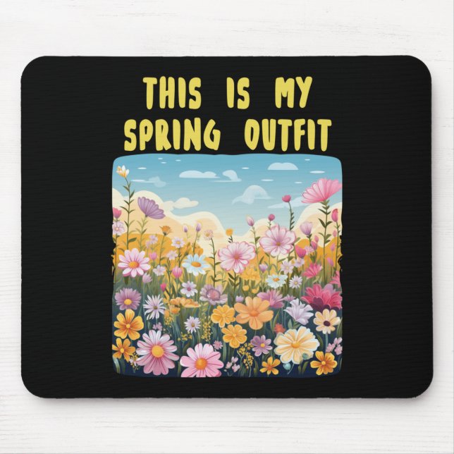 Cool Spring Outfit For Boys And Girls Long Sleeve  Mouse Pad (Front)