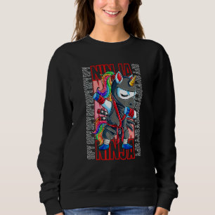 Cool Spy Gaming Ninja Gamer Unicorn Ninja Boy Girl Sweatshirt