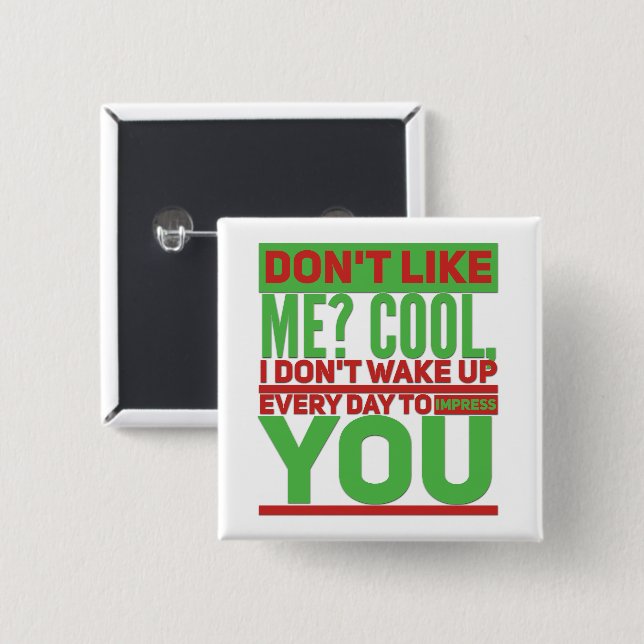 Cool - Square Button (Front & Back)