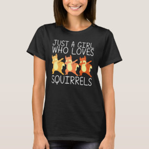 Cool Squirrel Art For Girls Kid Chipmunk Prairie F T-Shirt