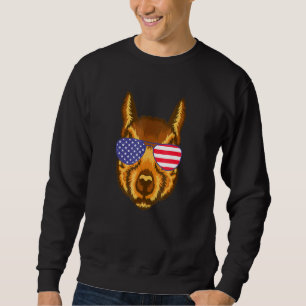 Cool Squirrel Wearing Usa Flag Sunglasses Us Ameri Sweatshirt