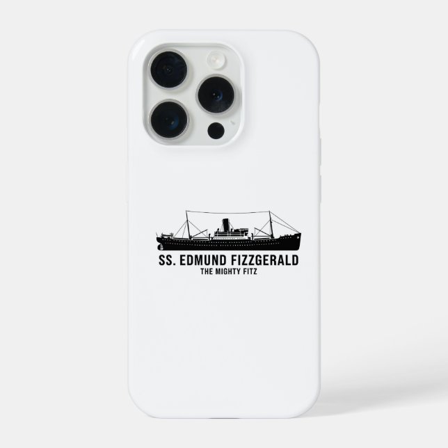 Cool SS Edmund Fitzgerald Mighty Fitz Great Lakes  iPhone Case (Back)