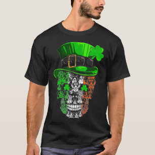 Cool St Patricks Day Bernese Mountain Dog Skull Sh T-Shirt