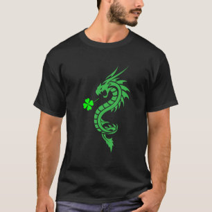 Cool St. Patrick's Day Green Dragon For Kids Women T-Shirt