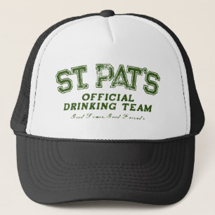 Cool St Patricks's Day drinking team trucker hat