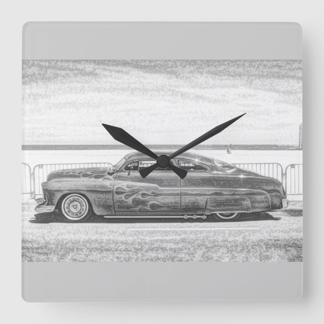 Cool Stance Square Wall Clock (Front)