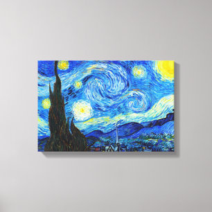 Cool Starry Night Vincent Van Gogh painting Canvas Print