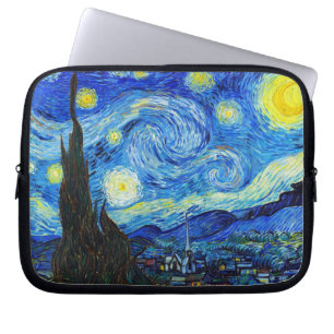Cool Starry Night Vincent Van Gogh painting Laptop Sleeve