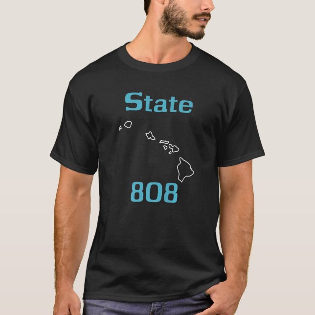 Cool State 808 Hawaii Area Code   T-Shirt (Front)