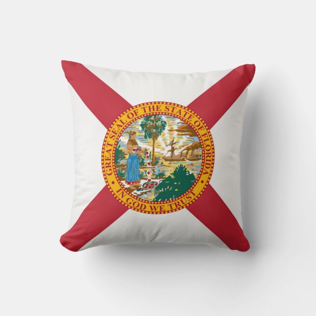 Cool State Of Florida Flag Cushion (Front)