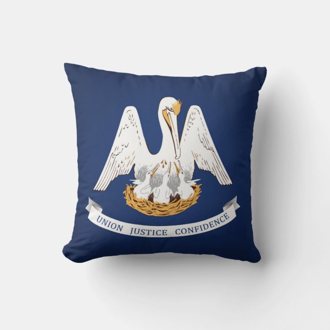 Cool State Of Louisiana Flag Cushion (Front)